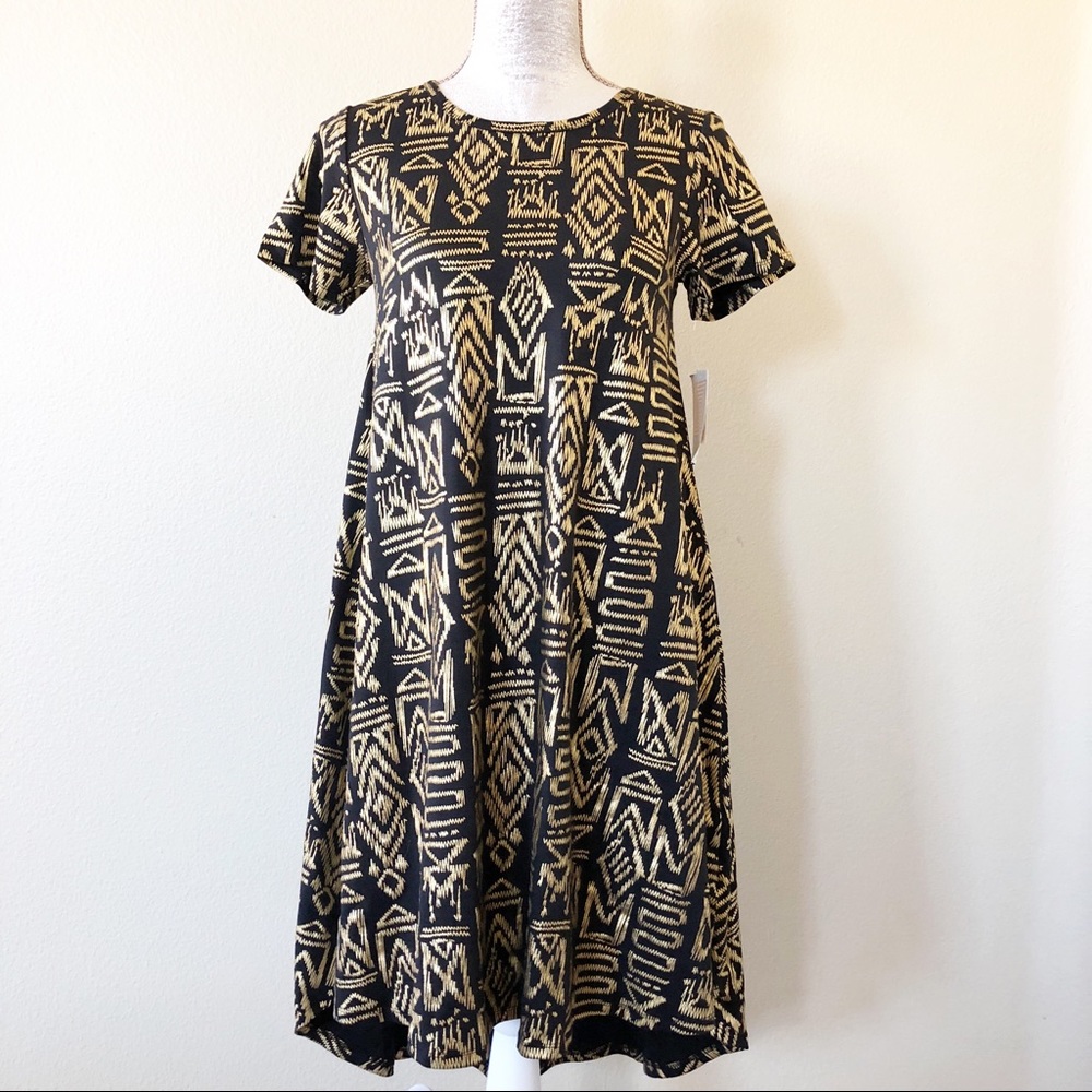 Lularoe Elegant Collection Carly Black and Gold